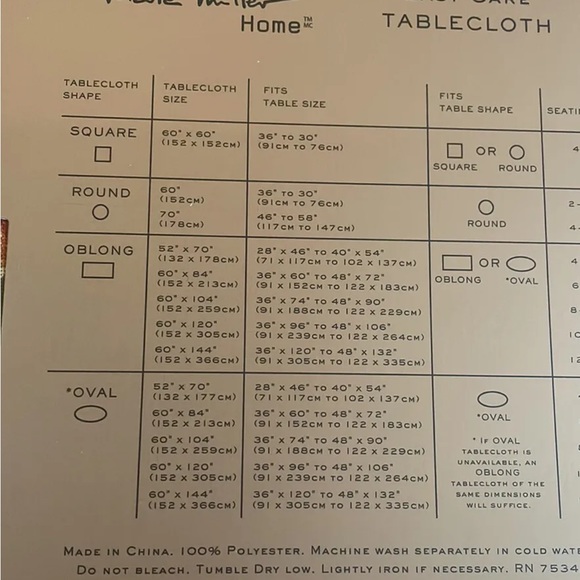 Nicole Miller Tablecloth 60”x120” New Fall Leaves Print Thanksgiving - Picture 2 of 3